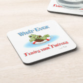 Wat je schildpadden ook drijft bier onderzetter (Linkerzijde)