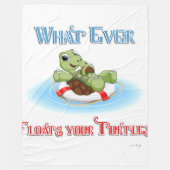 Wat je schildpadden ook drijft fleece deken (Voorkant)