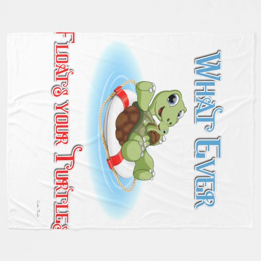 Wat je schildpadden ook drijft fleece deken (Voorkant (Horizontaal))