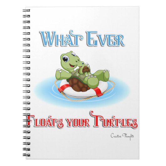 Wat je schildpadden ook drijft notitieboek (Voorkant)