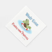 Wat je schildpadden ook drijft servet (Hoek)