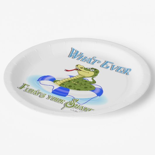 Wat je slang ook drijft papieren bordje (Gekanteld)