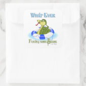 Wat je slang ook drijft vierkante sticker (Tas)