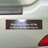 Wat je van me vindt, is niets van mijn werk bumpersticker (Op auto)