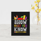Wat je weet Grappig examen testen dag studenten on Kaart (Gele Bloem)