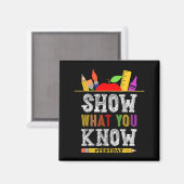 Wat je weet Grappig examen testen dag studenten on Magneet (Voorkant / Achterkant)