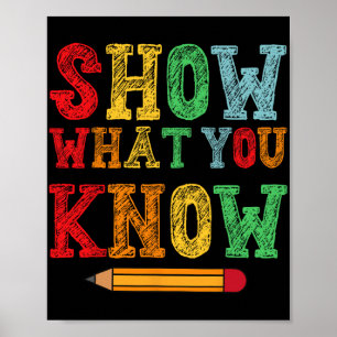 Wat je weet Grappig examen testen dag studenten on Poster