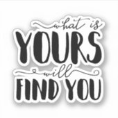 Wat je wel vindt, is typografie sticker (Voorkant)