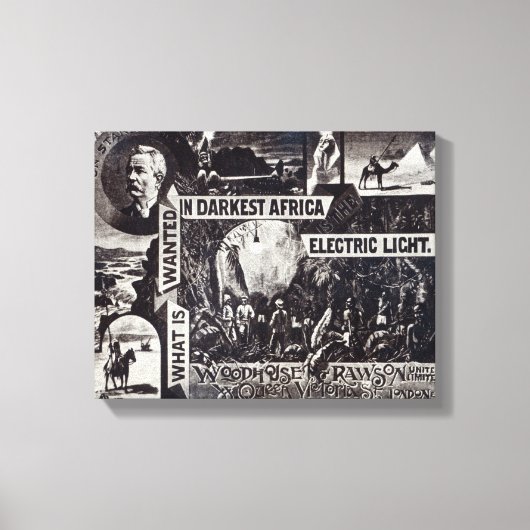 Wat je wilt in het donkerste Afrika is elektrisch Canvas Afdruk (Voorkant)