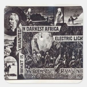 Wat je wilt in het donkerste Afrika is elektrisch Vierkante Sticker
