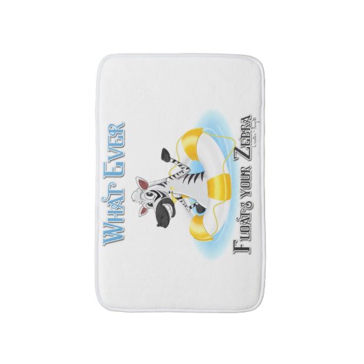 Wat je Zebra ook drijft Badmat (Voorkant Verticaal)