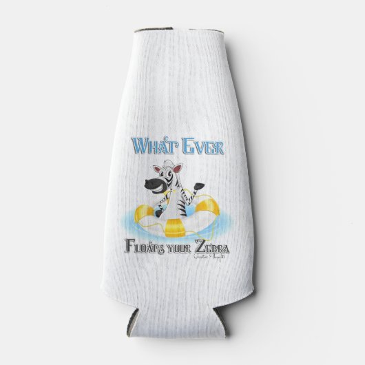 Wat je Zebra ook drijft Flesjeskoeler (Voorkant)