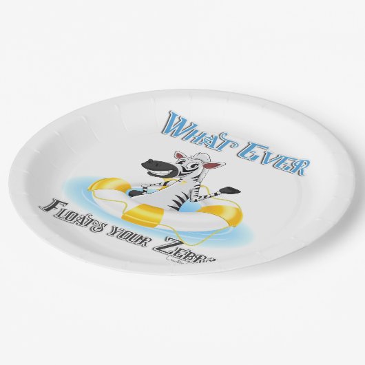 Wat je Zebra ook drijft Papieren Bordje (Gekanteld)