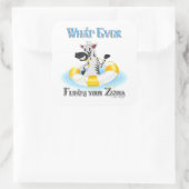 Wat je Zebra ook drijft Vierkante Sticker (Tas)