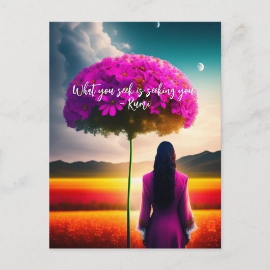 Wat je zoekt in Dreamweaver Rumi Quote Briefkaart (Voorkant)