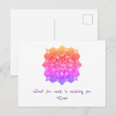 Wat je zoekt, is jou zoeken. briefkaart (Voorkant / Achterkant)