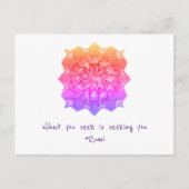 Wat je zoekt, is jou zoeken. briefkaart (Voorkant)