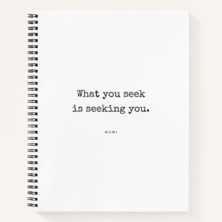 Wat je zoekt - Rumi Citaat Journaal Notitieboek