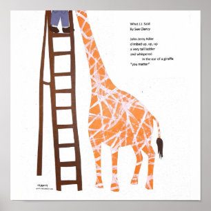 Wat JJ zei - geïllustreerd gedicht Poster