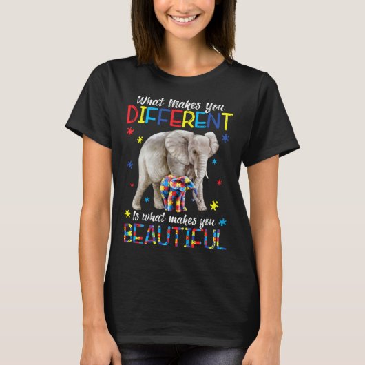 Wat Jou Anders Maakt Olifant Moeder Autisme Kind T-shirt (Voorkant)