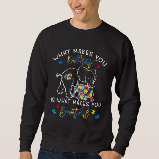 Wat jou anders maakt Olifant Moeder Autisme Kind Trui (Voorkant)