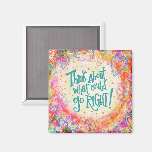 Wat kan er goed gaan citeren harten Boho Magneet (Voorkant / Achterkant)