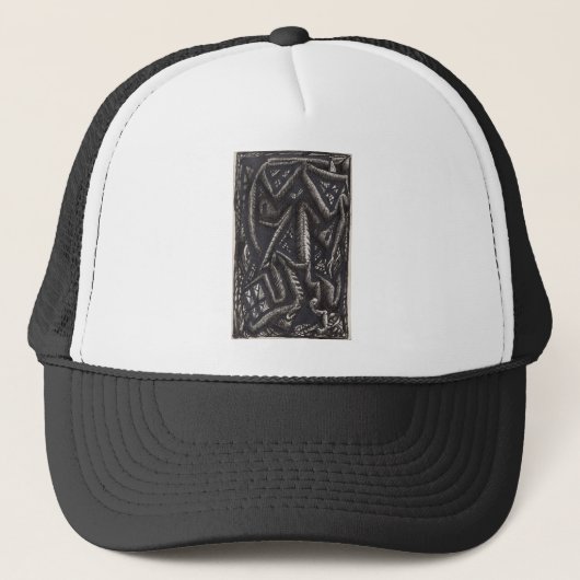Wat kan hij weten... van het hart? trucker pet (Voorkant)