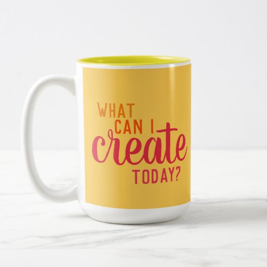 "Wat kan ik vandaag Creëer?" Kunstmatige Mok (Links)