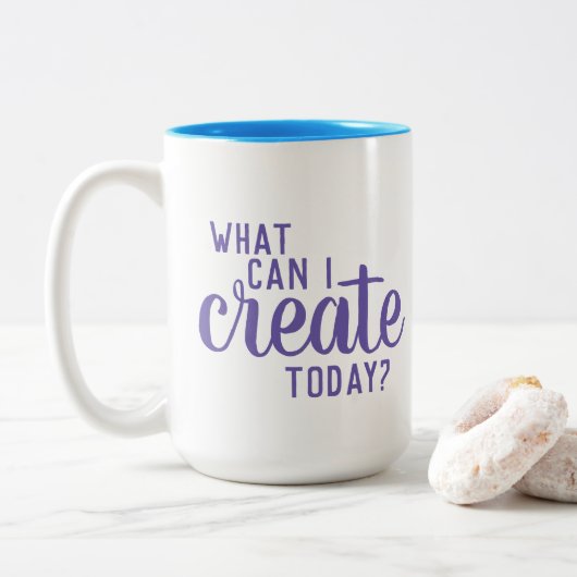 "Wat kan ik vandaag Creëer?" Kunstmatige Mok (Met donut)