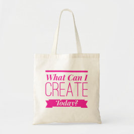 Wat kan ik vandaag Creëer - Tas in roze letters