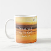 Wat kan ik voor God doen? Koffiemok (Links)