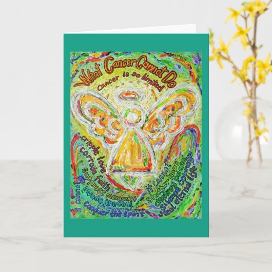 Wat kanker niet kan aangepaste Art-Wenskaarten uit Kaart (Gele Bloem)