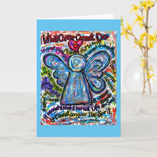 Wat kanker niet kan aangepaste Art-Wenskaarten uit Kaart (Gele Bloem)