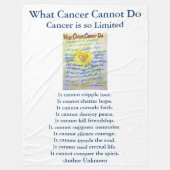 Wat kanker niet kan doen, aangepaste engels chemo fleece deken (Voorkant)