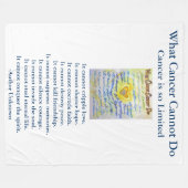 Wat kanker niet kan doen, aangepaste engels chemo fleece deken (Voorkant (Horizontaal))