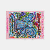 Wat kanker niet kan doen, aangepaste engels chemo fleece deken (Voorkant (Horizontaal))