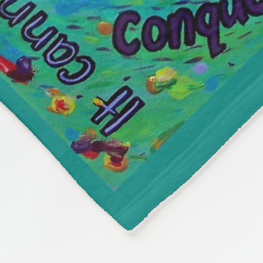 Wat kanker niet kan doen, aangepaste engels chemo fleece deken (Hoek)