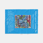 Wat kanker niet kan doen, aangepaste engels chemo fleece deken (Voorkant (Horizontaal))