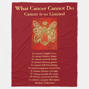 Wat kanker niet kan doen, aangepaste engels chemo fleece deken