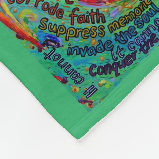 Wat kanker niet kan doen, aangepaste engels chemo fleece deken (Hoek)