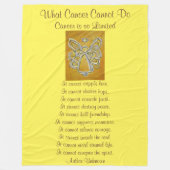 Wat kanker niet kan doen, aangepaste engels chemo fleece deken (Voorkant)