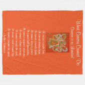 Wat kanker niet kan doen, aangepaste engels chemo fleece deken (Voorkant (Horizontaal))