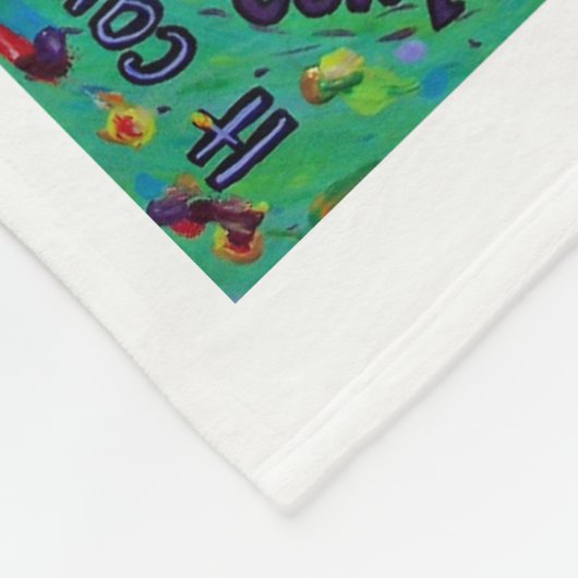 Wat kanker niet kan doen, aangepaste engels chemo fleece deken (Hoek)