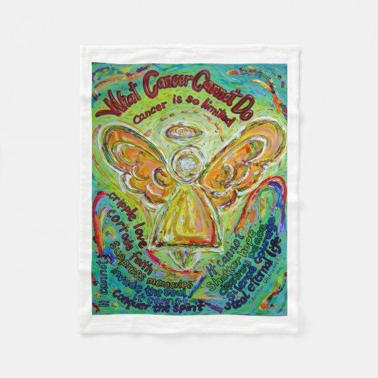 Wat kanker niet kan doen, aangepaste engels chemo fleece deken (Voorkant)