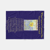 Wat kanker niet kan doen, aangepaste engels chemo fleece deken (Voorkant (Horizontaal))