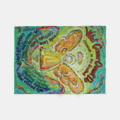 Wat kanker niet kan doen, aangepaste engels chemo fleece deken (Voorkant (Horizontaal))