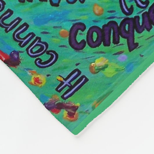 Wat kanker niet kan doen, aangepaste engels chemo fleece deken (Hoek)