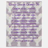 Wat kanker niet kan doen, aangepaste engels chemo fleece deken (Voorkant)