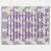 Wat kanker niet kan doen, aangepaste engels chemo fleece deken (Voorkant (Horizontaal))