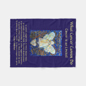 Wat kanker niet kan doen, aangepaste engels chemo fleece deken (Voorkant (Horizontaal))